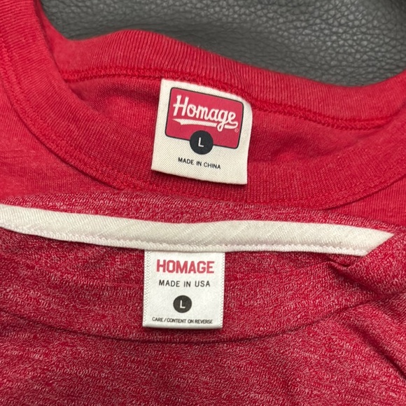 Ohio State Script Ohio HOMAGE Red Ohio Shirts - Picture 2 of 7